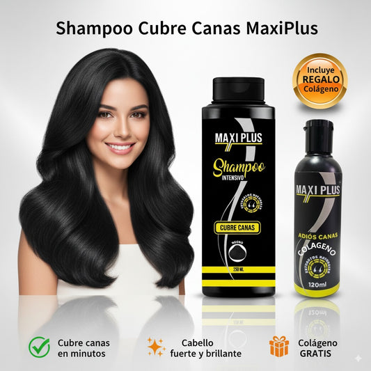 Shampoo Cubre Canas Maxiplus + Regalo Colágeno