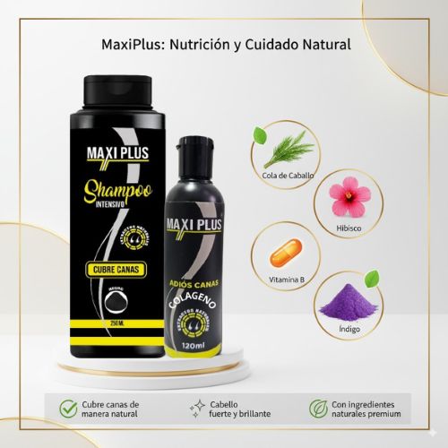 Shampoo Cubre Canas Maxiplus + Regalo Colágeno
